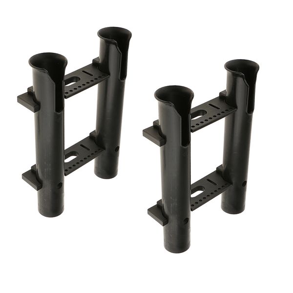 

2pcs strong plastic boat fishing rod holder pole bracket rack pliers lure storage 2 tube
