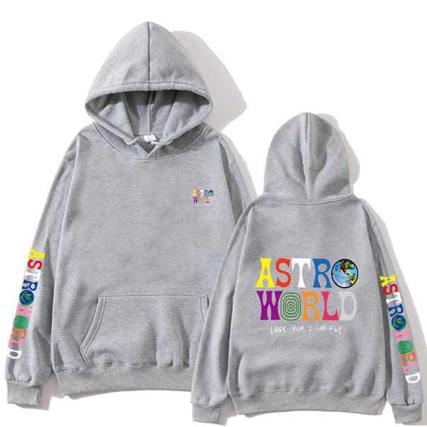 

rapper travis scott astroworld designer hip hop hoodies casual hooded sweatshirts male printed high street pullover2022, Black