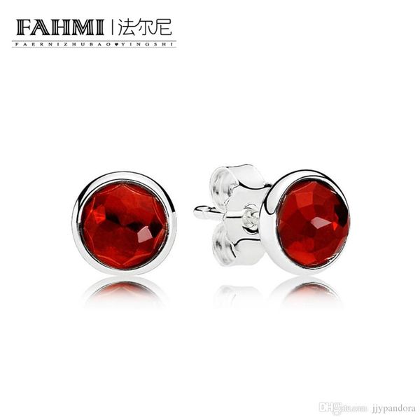 

fahmi 100% 925 sterling silver 1:1 original authentic 290738sru temperament fashion glamour retro stud earring wedding women jewelry, Golden;silver