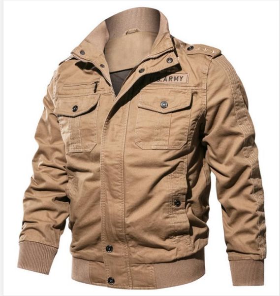 

mens coat air force one men luxury army coat zipper designer clothing men's outwear autumn 3colors jackets brand outerwears size m-6xl, Black;brown