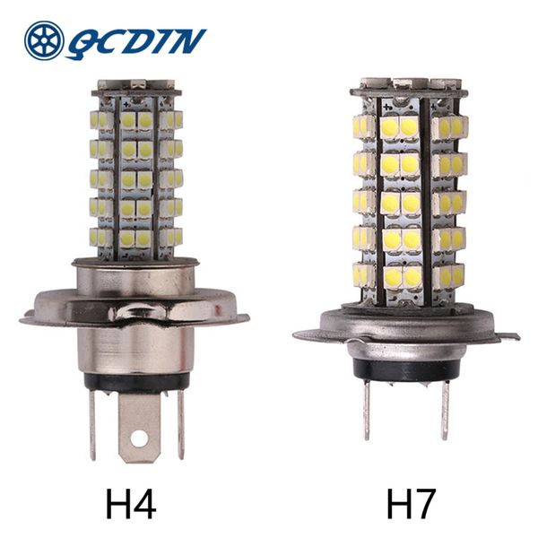 

qcdin 2pcs h7 led headlight bulbs led h4 car auto headlamp h8/h11 9005/9006 headlight bulbs fog lamp car light 12v
