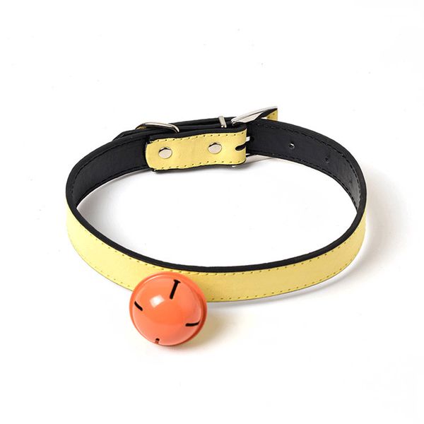 

pet supplies leather adjustable collar bell neck ring teddy puppy collar solid leather bells dog collars cute dog harness