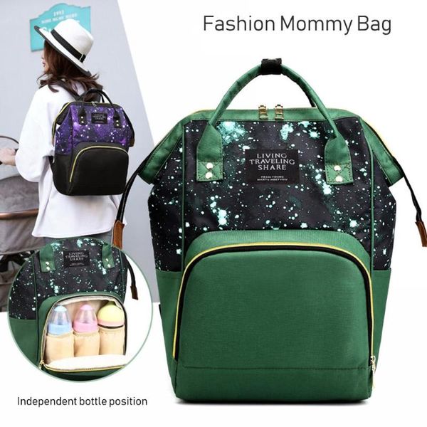 

star sky print mommy maternity backpacks nylon nursing baby nappy bags
