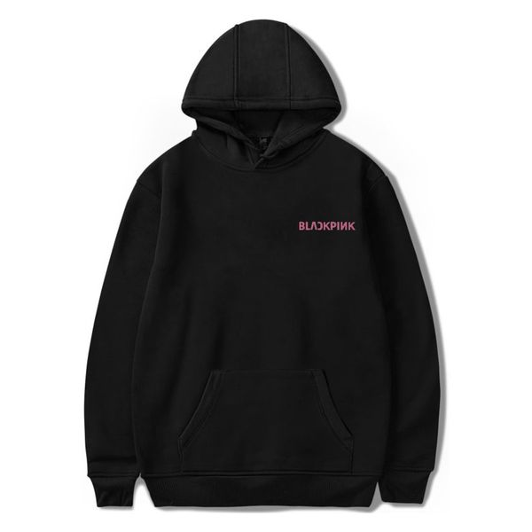 

blackpink new fashion hoodies women 2019 exclusive casual hooded sweatshirts streetwear hoodies xxs-4xl, Black