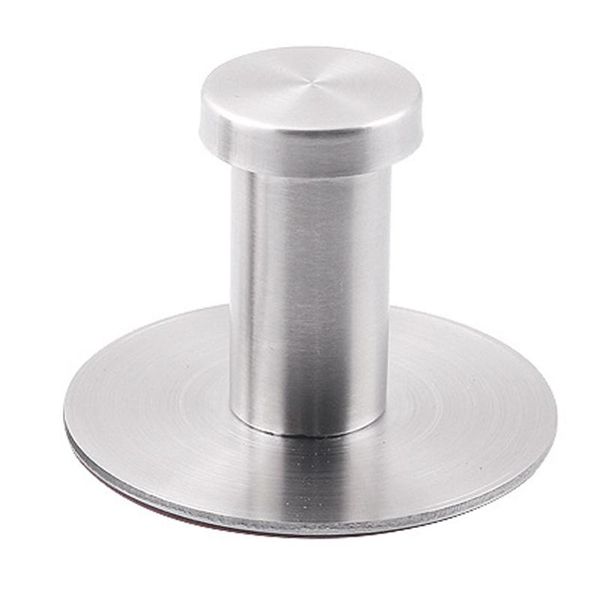 

2pcs movable towel multi-use bathroom clothes punch-hook adhesive stainless steel home