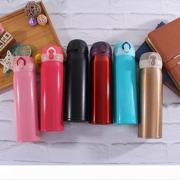 

500мл портативный термос из нержавеющей стали бутылки воды термосы из нержавеющей стали кружки изолированный кубок высокого качества