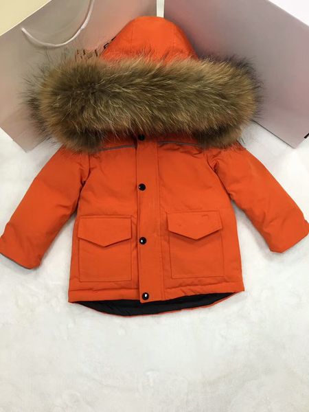 

2019 winter jacket child duck down jackets high-end down jacket for boys and girls leisure solid color 85 - 145 cm, Blue;gray