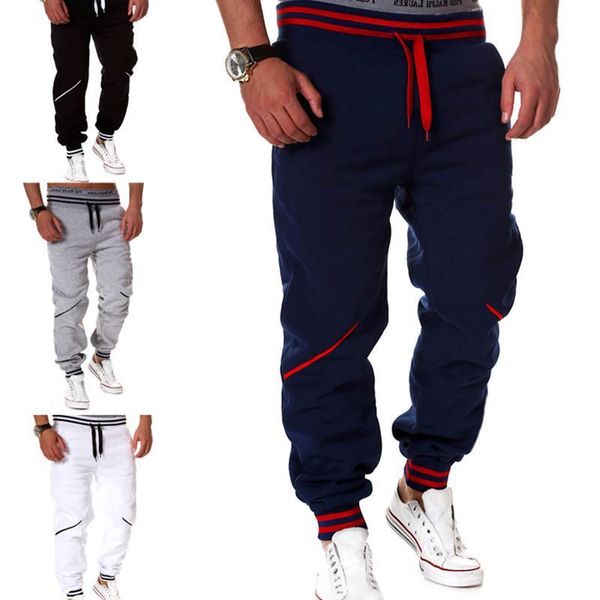 

men \ 's joggers pants gym workout pant fitness running, Black;blue