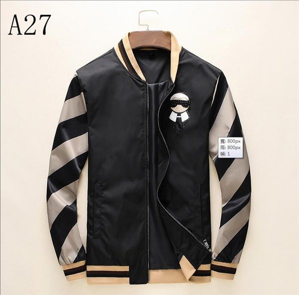 

autumn sports outdoor windbreaker with zipper luxury men's fashion long sleeve men's and women's designers jacket 04, Black;brown