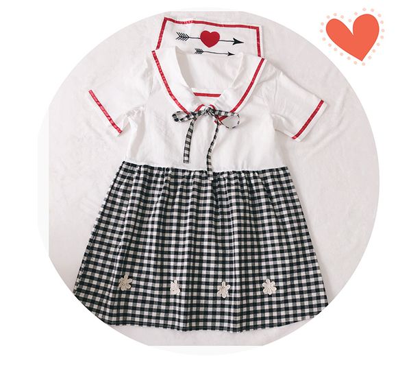 

college style sweet lolita dress navy tie cute embroidery splicing victorian dress kawaii girl gothic lolita op loli cosplay, Black;red