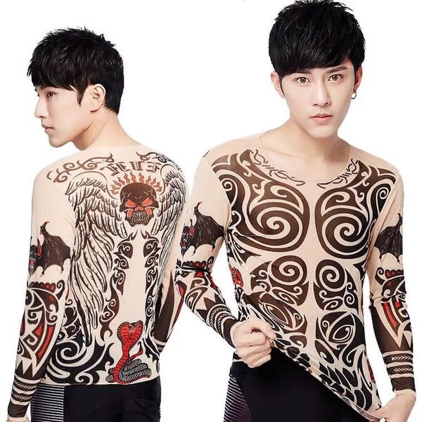mens fake tattoo shirt
