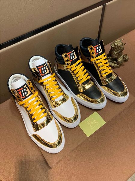 

19ss men sneakers casual man shoe breathable tenis retro tide shoes pig eight leather shoes high shoes high boots chaussure homme, Black