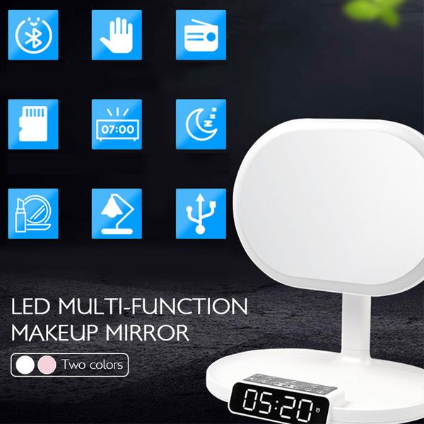 

настольная лампа зеркала для макияжа creative chargeable tf карта led свет хранения спальня будильник
