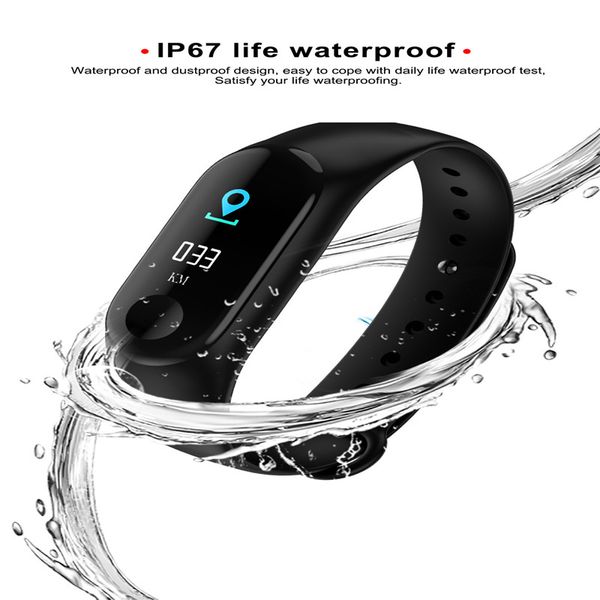 

m3 fashion bracelet lcd watch run step pedometer counter short distance measuring digital pedometer clock for android ios