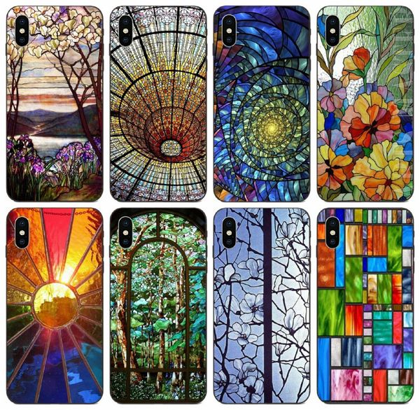 

tongtrade] tangled stained glass case for iphone 11 pro x xs max 6s 5s 5c 5 plus samsung m30 m30s m40 honor 8x 9x lg g2 mini silicone case