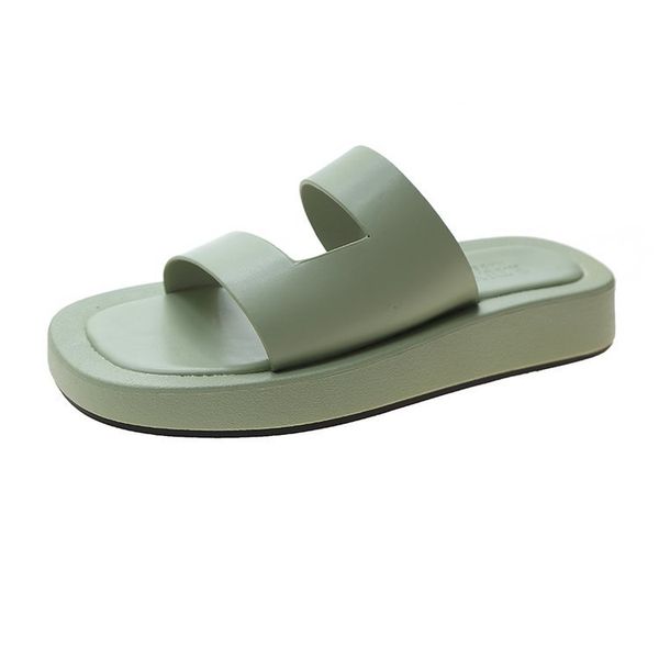 

shoes women 2020 summer new word slippers women sponge cake with thick, Black