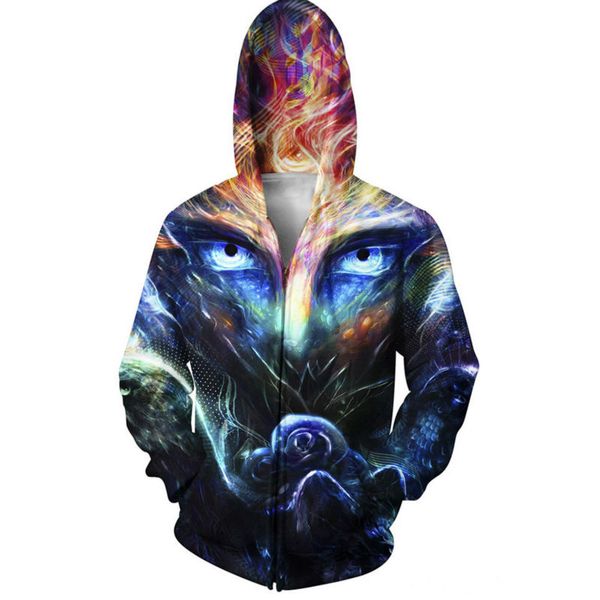 

funny hoody sweatshirt men cool 3d printing outerwear leisure funny galaxy space hoodies zipper fashion male jackets with pocket, Black
