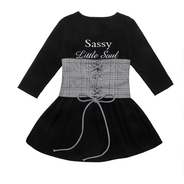 

new 2pcs kids baby girls long sleeve dress+lace up vest party dresses outfits set, Red;yellow