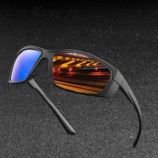 

longkeeper polarized sunglasses men brand fashion anti-glare sun glasses women mirror driving goggles uv400 gafas, White;black