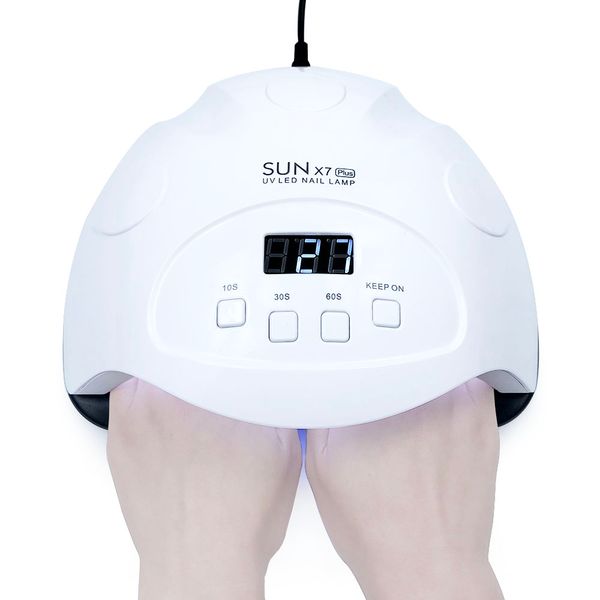 

uv led nail lamp 90w nail dryer sun7plus 10s/30s/60s/99s smart sensor curing all glue polish manicure art tool