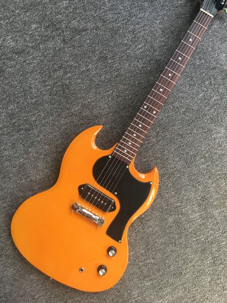 

2018 new g electric guitar orange color g 400 g guitar with p90 pickup aaa quality actual photo