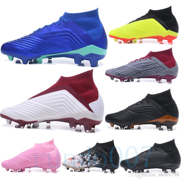 

new 2019 crampons de football cleats predator 18+ boots mens scarpe da youth fg soccer sport shoes running scarpe sneakers chaussures4362#