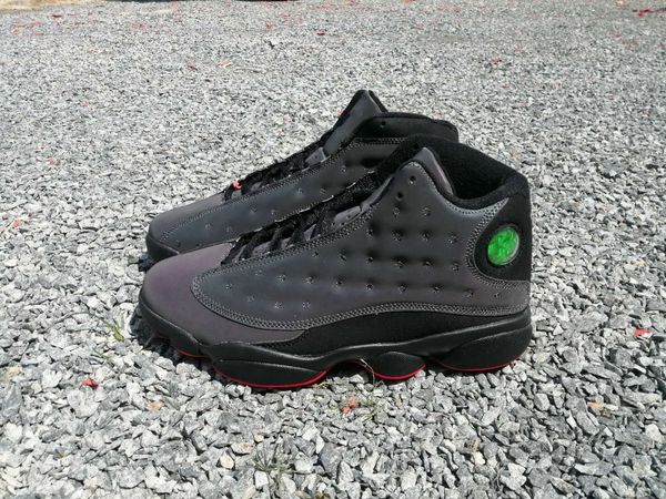 

2020 high 13s island green dark grey with green eye leather outdoor shoes men shoes size 40-47