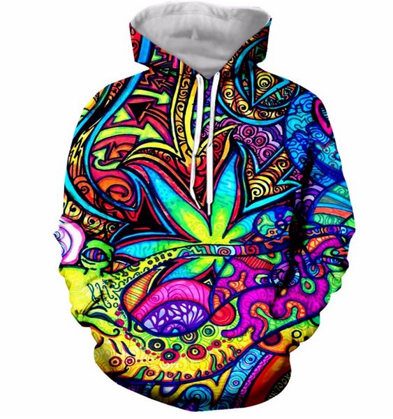 

2019 психоделический красочный trippy мода уличная одежда 3d печать хип-хоп унисекс толстовки кофты мужчины женщины с длинным рукавом пальто, Black