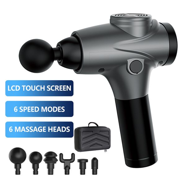 

em04 ткани мышц массаж gun sport therapy массажер мощный бесщеточный мотор расслабление мышц тела vibrador боли массажер