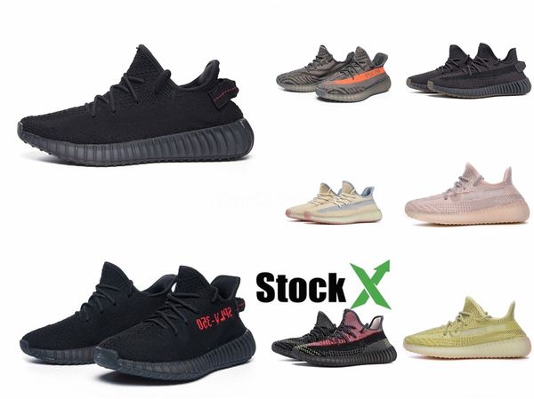 

2020 new kanye west v2 shoes mens bred semi frozen yellow sesame casual shoes womens cream white zebra sneakers #qa562
