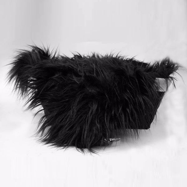 

puseky 50 x 60cm newborn baby infant fake fur rug blanket pgraphy p background props basket stuffer filler