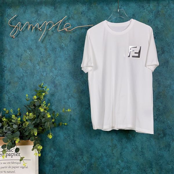 

2020ss весной и летом новый высококачественный хлопок печати короткий рукав круглый шею панель t-shirt размер: -l-xl-xxl-xxxl цвет: черный, White;black