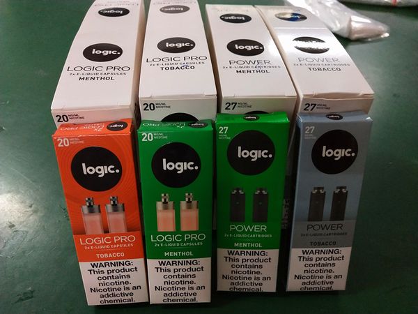 

top quality update Logic Power 27mg tank with mini cartridge fit for rechargeable 300mAH battery disposable ecig vaporizer logic pro 20mg