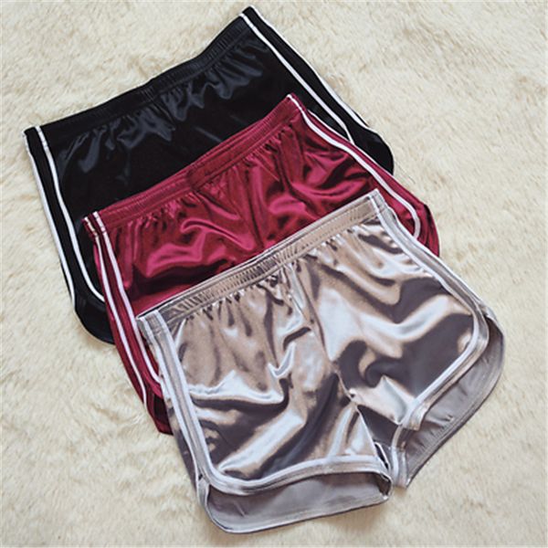 

women summer fashion new casual smooth shorts elastic waist skinny slim fitness beach shorts woman gym sports jogger short, White;black