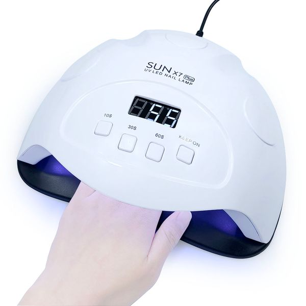 

sunx7 plus 90w uv led lamp nail dryer for all type gels polish with bottom 10s/30s/60s timer lcd ice lamp for nail auto sensing