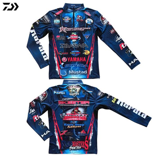 

dawa 2018 fishing clothes summer coat long sleeve cold sensation sunscreen anti-uv quick-drying breathable fishing shirts, Gray;blue