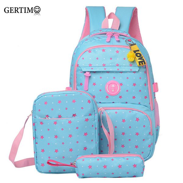 

kids back pack school bags for teenagers girl child orthopedic bag child's backpack 3 pcs/sets;sac a dos enfants;kinderrugzak