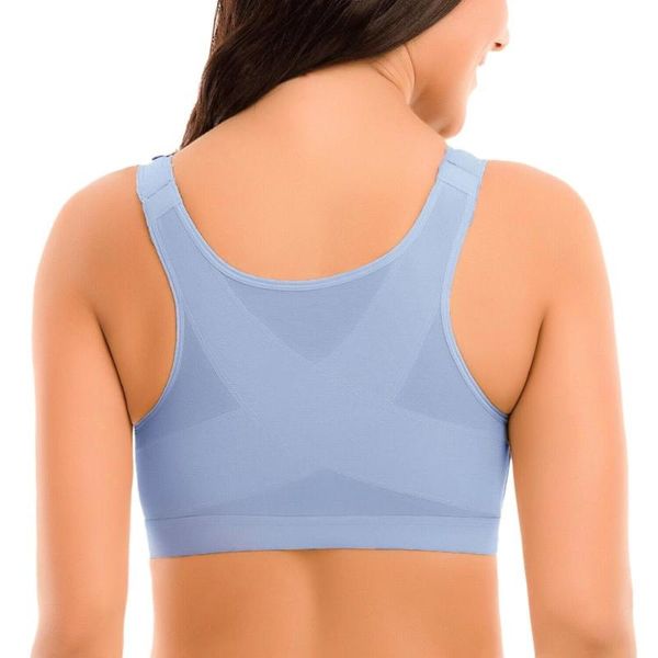 

women's zipper front sports bra female back support sports bra full coverage wireless lingerie for woman 34~46dd, White;black