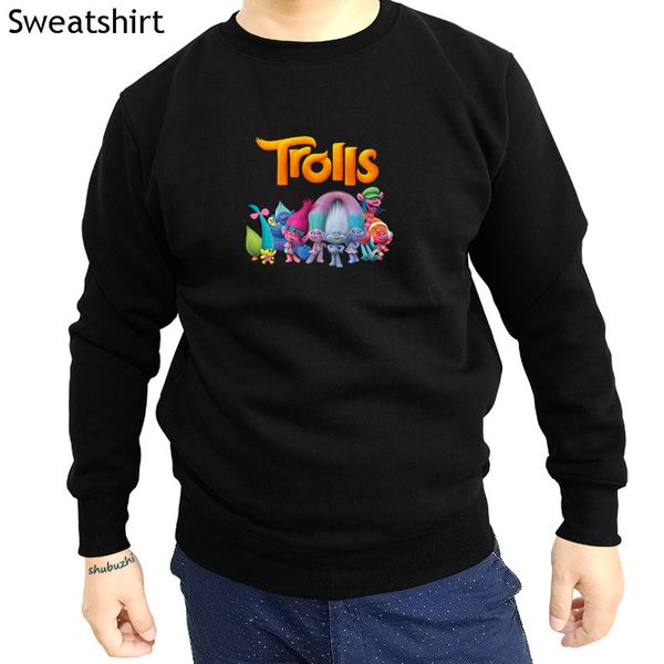 

new trolls cartoon movie funny long sleeve black men's hoodies cool casual pride men sweatshirt men new fashion sbz4516