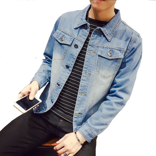 

men's jackets 2021 man autumn light plus size denim, Black;brown