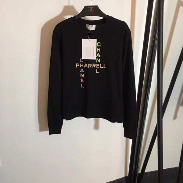 

Горячая Европейский Бренд Вышитые Кофты Женщин Хлопок Осень Толстовки Повседневная Топы Блузка