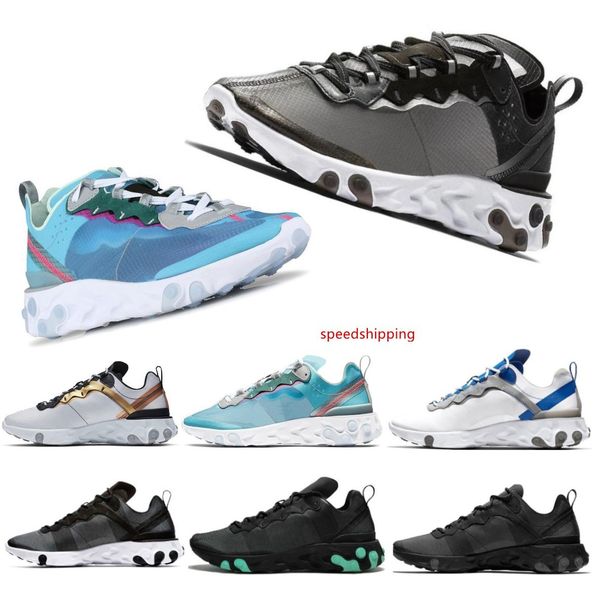 

react element 55 87 undercover men women running shoes royal tint black desert sand blue c chill designer se taped seams sneakers 36-45