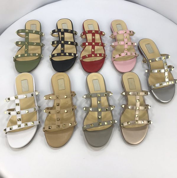 

designer slides luxury women sandals luxury slippers flip flops rihanna ace womens sandals non-slip designer slippers yz19012510, Black