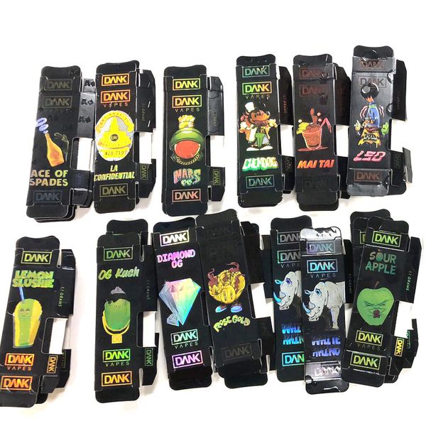 

Rainbow Dank Vapes Hologram 3D Box Side Window Cartridge Box Packages For Dank Vape G5 cartridges electronic cigarettes DHL
