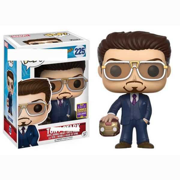 

2019-2020 new funko pop spider-man hero return home office decoration model tony stark iron man #225 pvc model dolls gifts toys