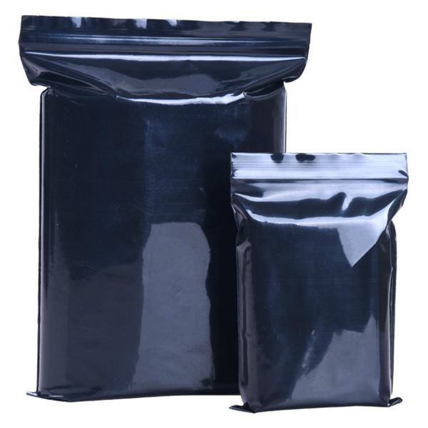 

0.16mm pe black self-sealing food packaging bag thickened dustproof and waterproof toughness compact bag opaque bone bag multi-size100 pcs