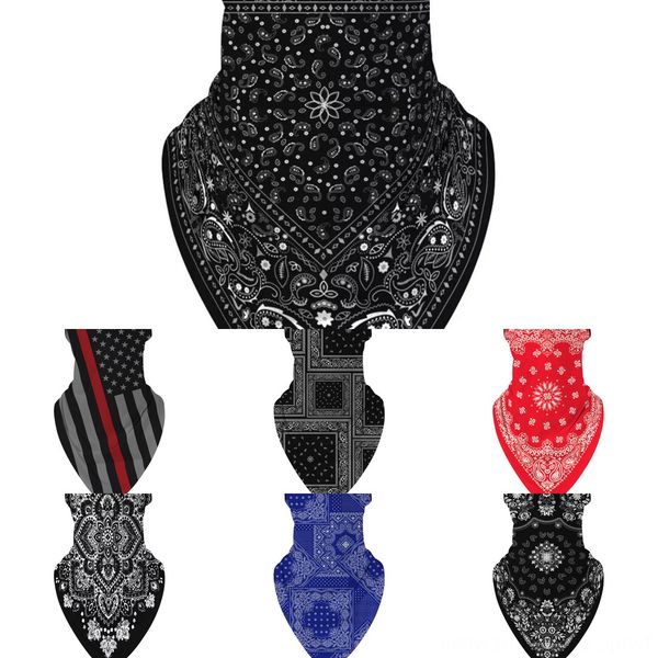 

1wo1m 2020 sell mouth mask lightweight face mask sun masks protection outdoor riding scarf protective silk scarf handkerchief, Black