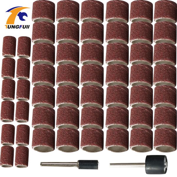 

tungfull drill attachment 15 pcs sanding band 6.35mm with drum sander dremel accessories fits for dremel rotary tools