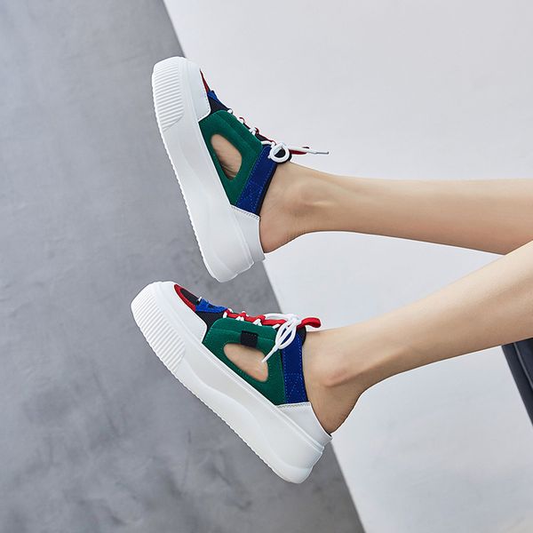 

baotou half slippers female 2019 spring and summer new fashion muffin with thick bottom casual wild no heel lazy flat shoes, Black
