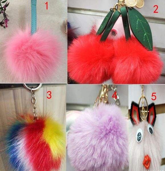 

selling hair bag key chain 8cm hair ball car hanging accessories